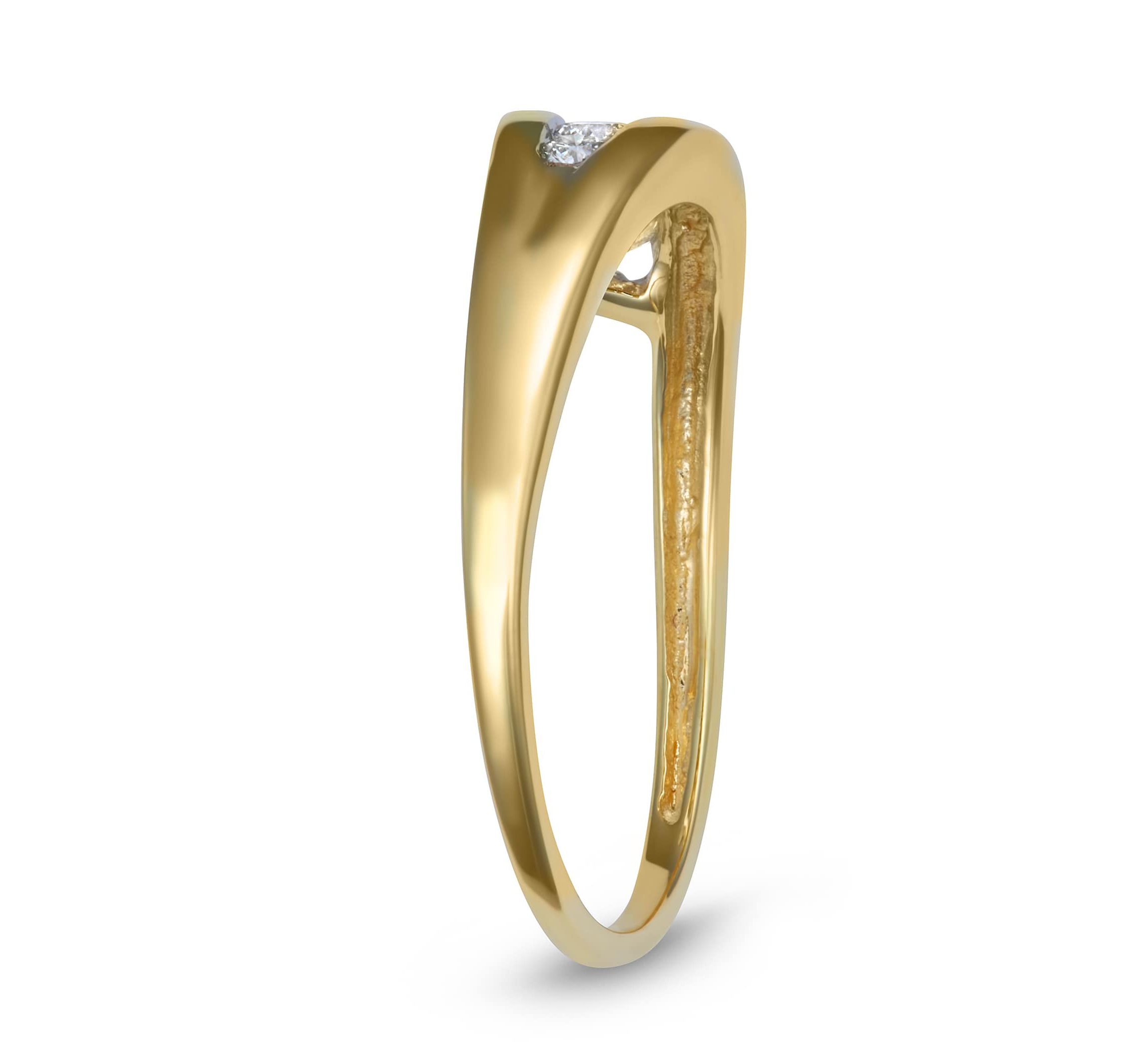 Lab Created 0.25CTTW DIAMOND JOURNEY RING IN 10KY