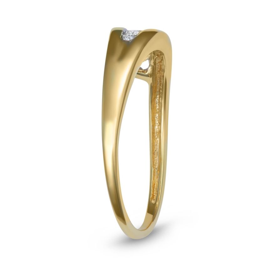 Lab Created 0.25CTTW DIAMOND JOURNEY RING IN 10KY