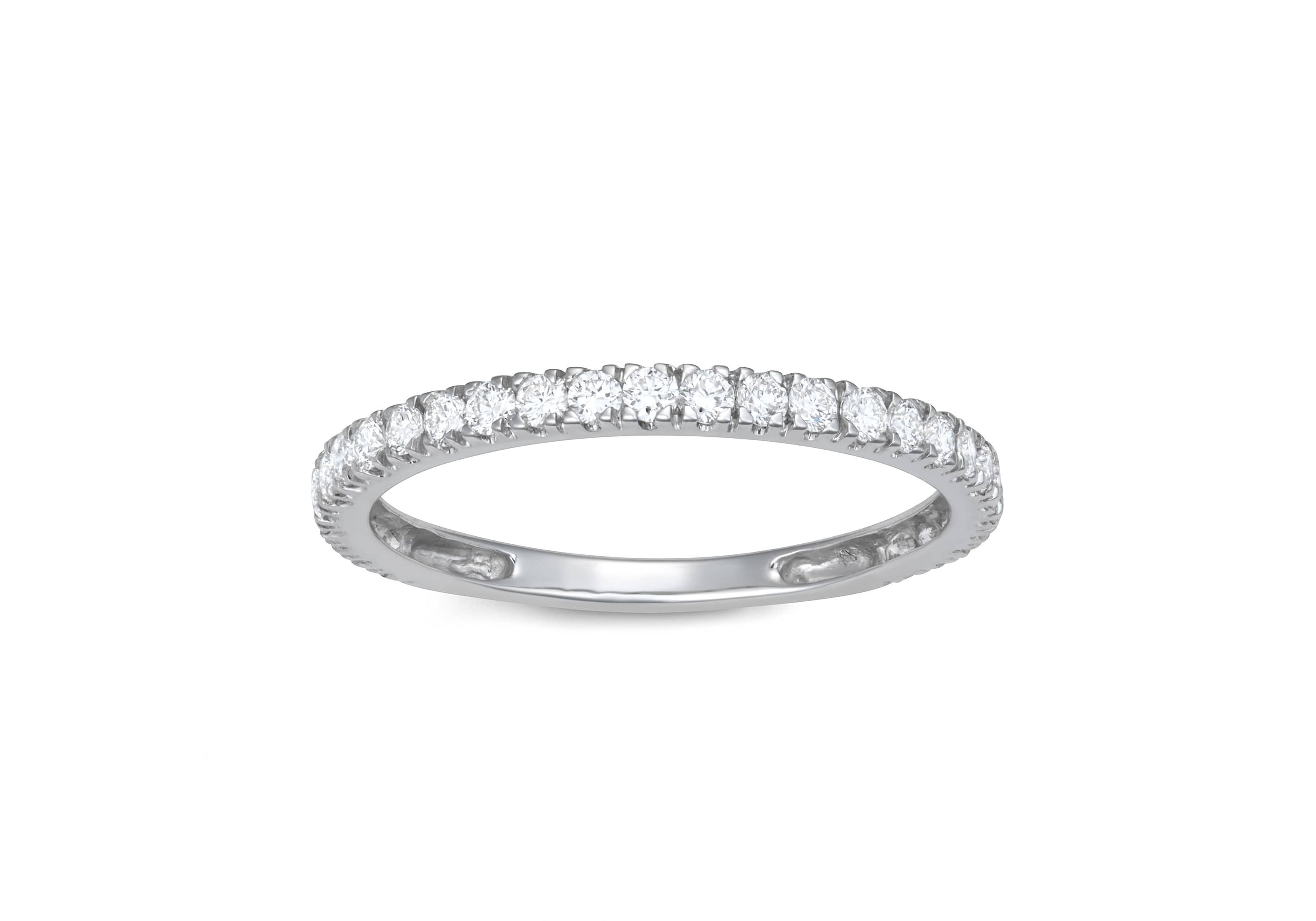 Lab Created 0.50CTTW DIAMOND BAND IN 10KW