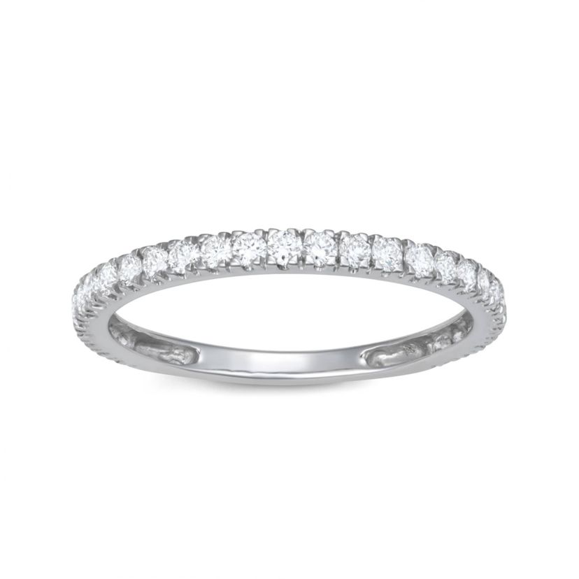 Lab Created 0.50CTTW DIAMOND BAND IN 10KW