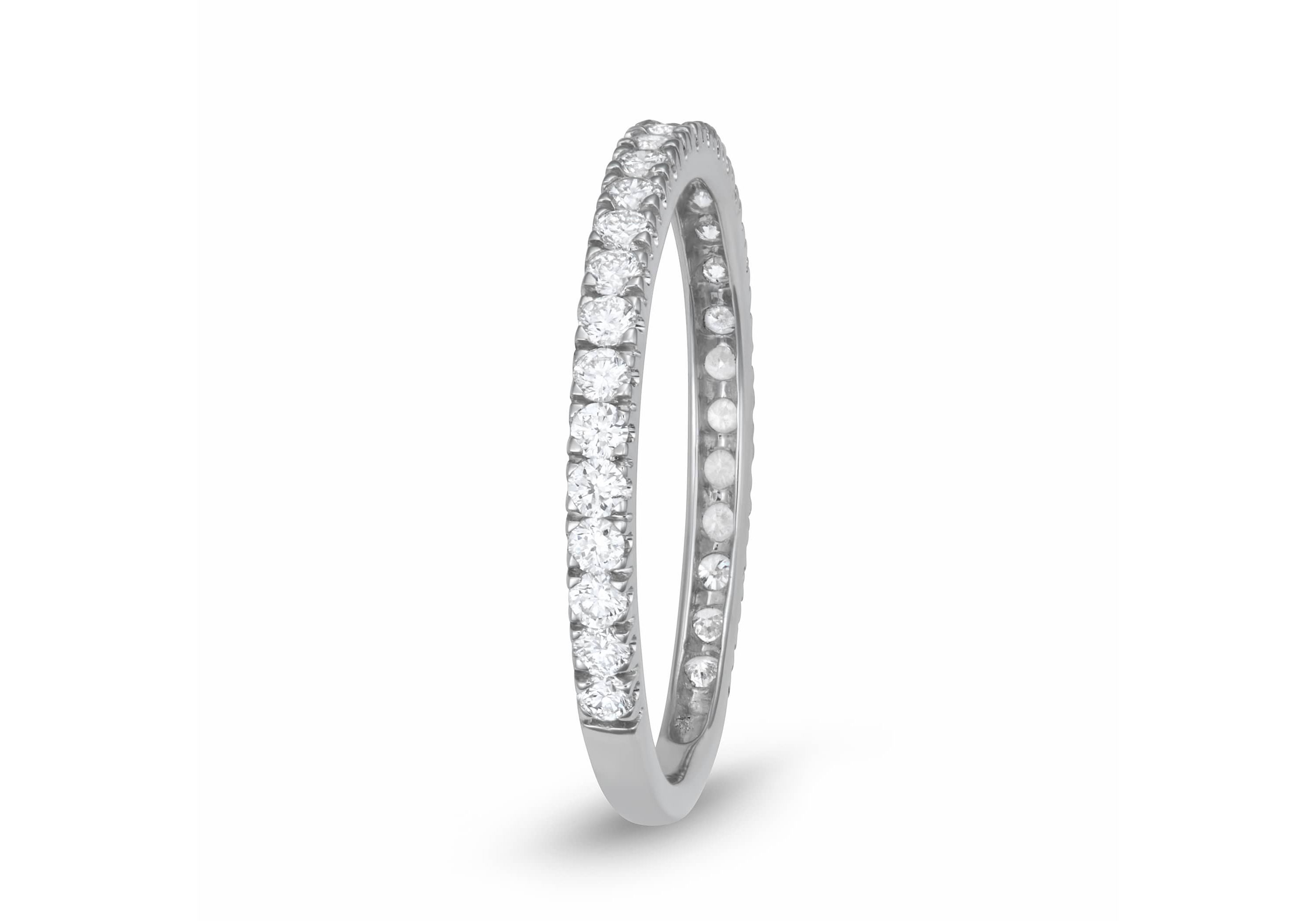 Lab Created 0.50CTTW DIAMOND BAND IN 10KW