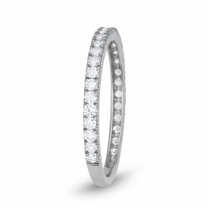 Lab Created 0.50CTTW DIAMOND BAND IN 10KW