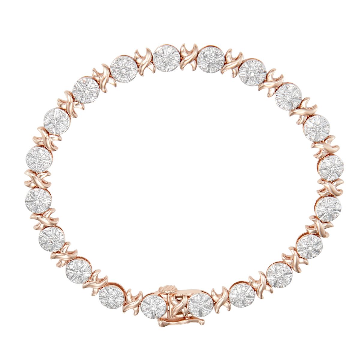 1/2 CTTW Diamond Bracelet in 10K Rose Gold