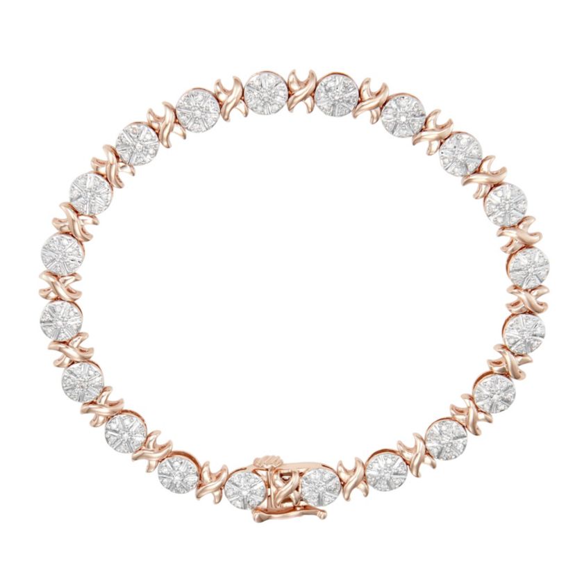 1/2 CTTW Diamond Bracelet in 10K Rose Gold