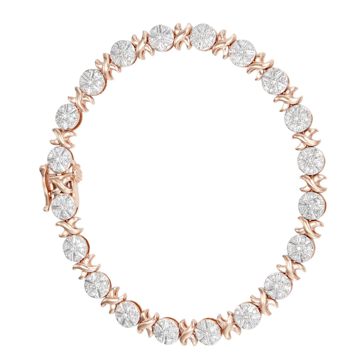 1/2 CTTW Diamond Bracelet in 10K Rose Gold