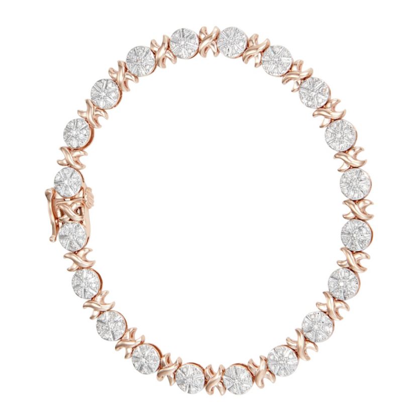 1/2 CTTW Diamond Bracelet in 10K Rose Gold