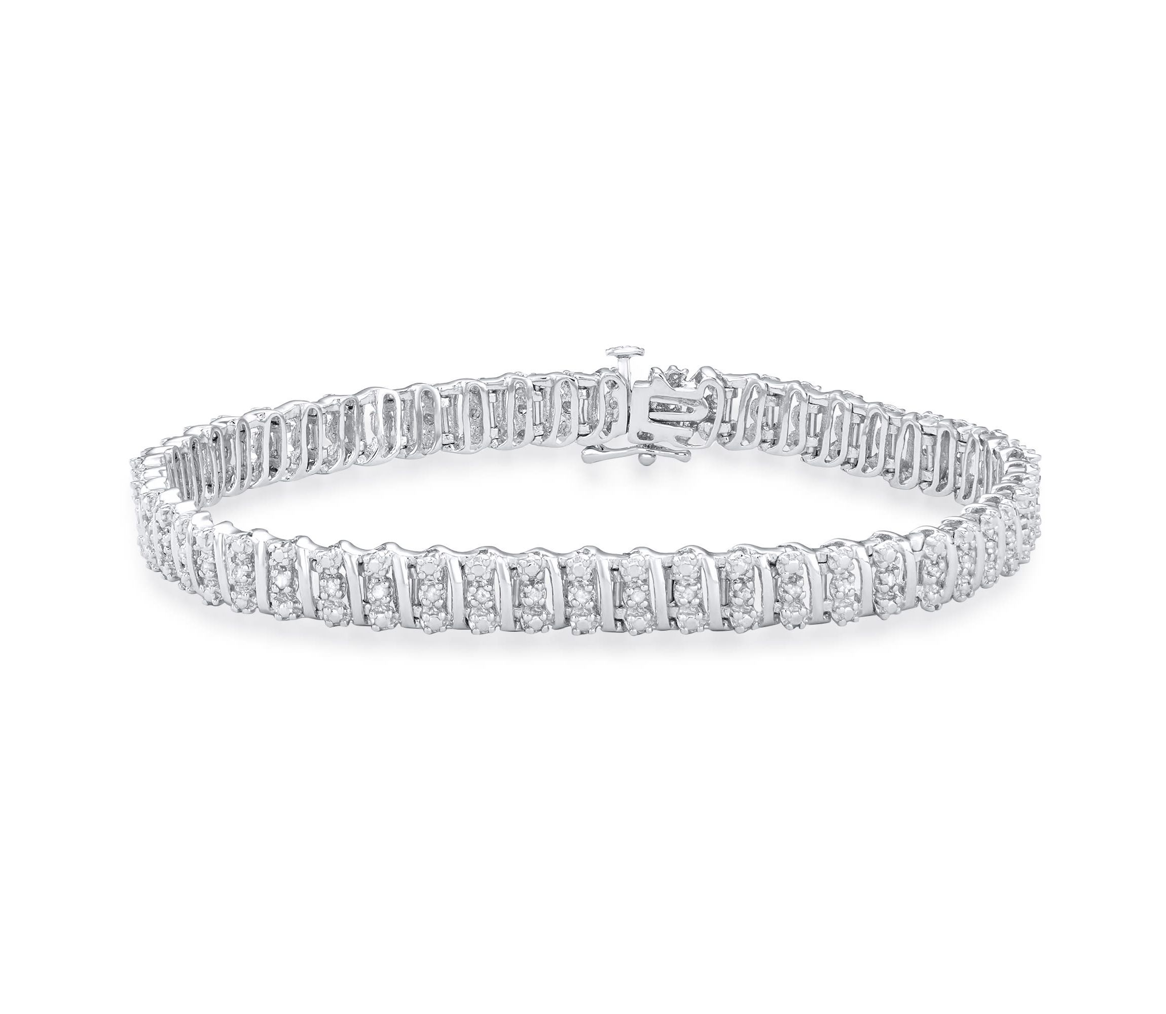 1/2 CTTW White Diamond Tennis Bracelet in Sterling Silver