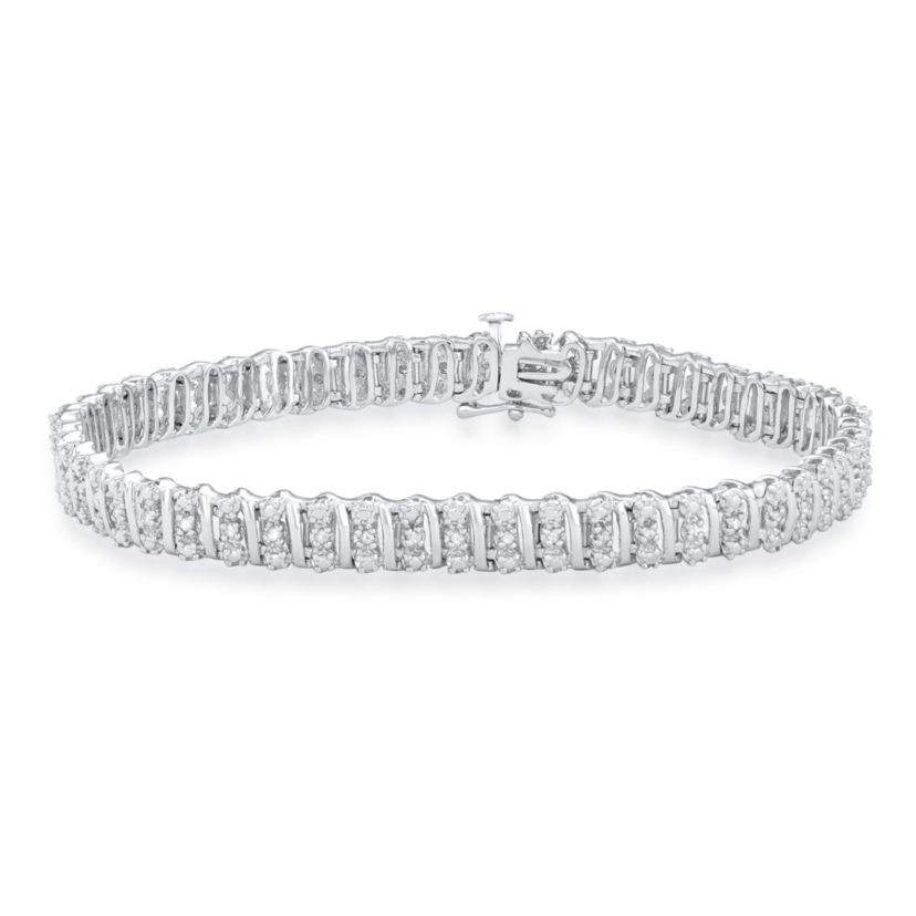 1/2 CTTW White Diamond Tennis Bracelet in Sterling Silver