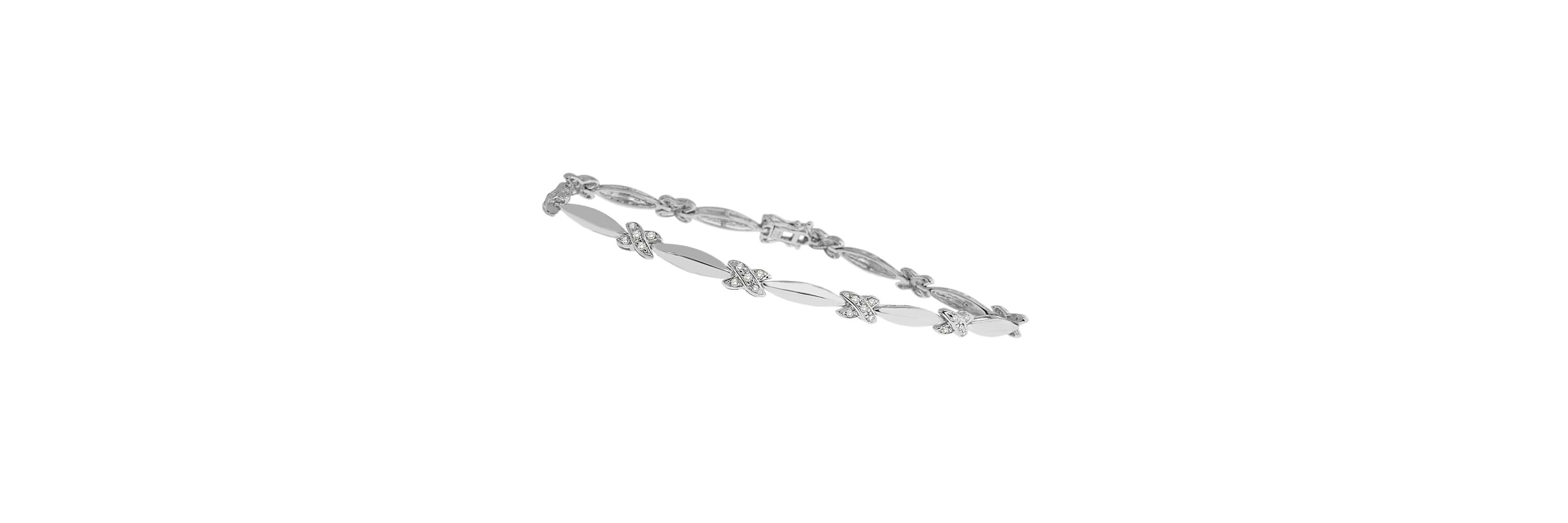 1/2 CTTW White Diamond Bracelet in Sterling Silver