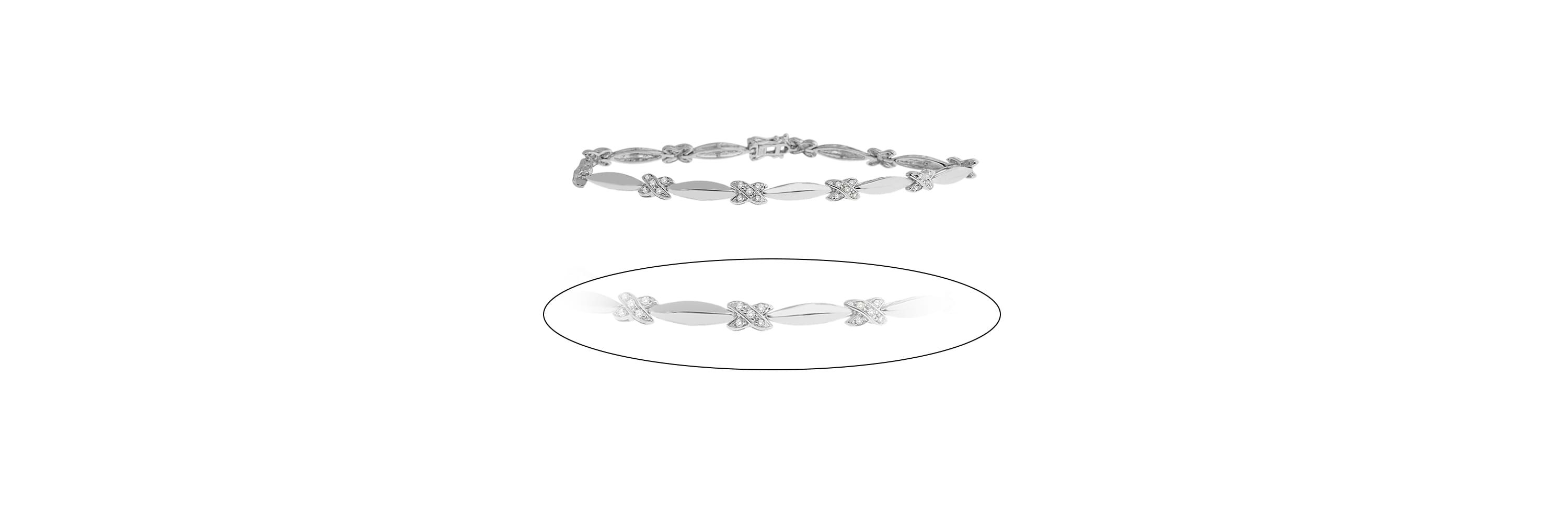 1/2 CTTW White Diamond Bracelet in Sterling Silver