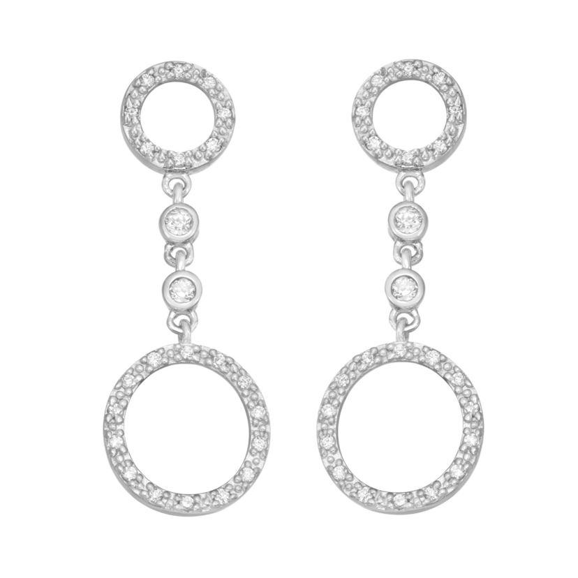 1/4 CTTWDiamond Dangling Earrings in 10KW