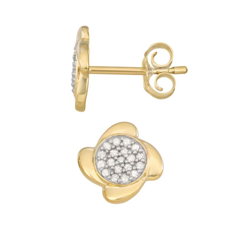 1/10 CTTW Diamond Studs in 10KY