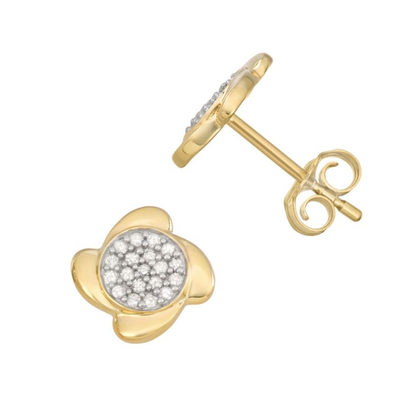 1/10 CTTW Diamond Studs in 10KY