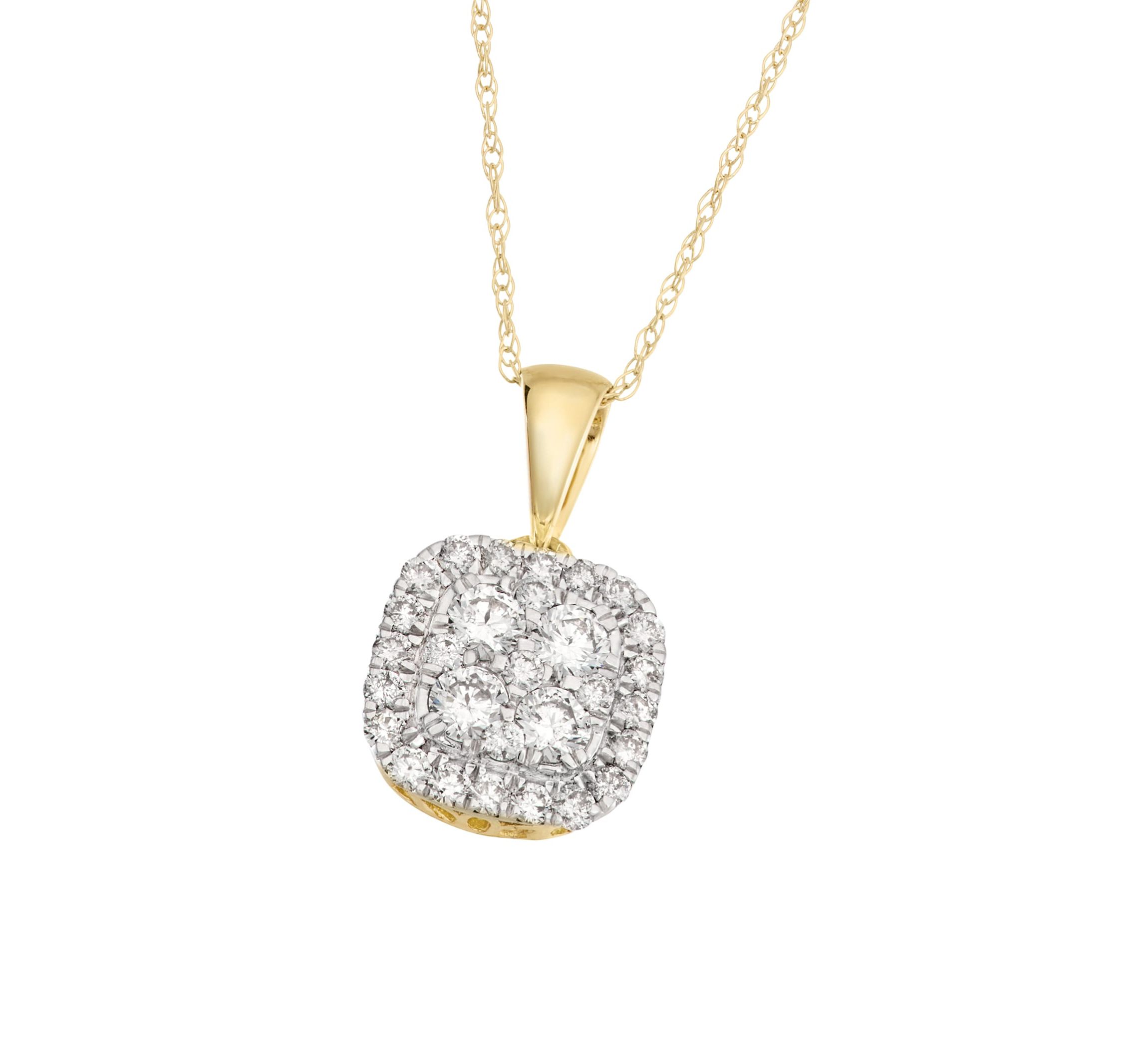 1/2 CTTW Solitaire Look Pendant in 14KY