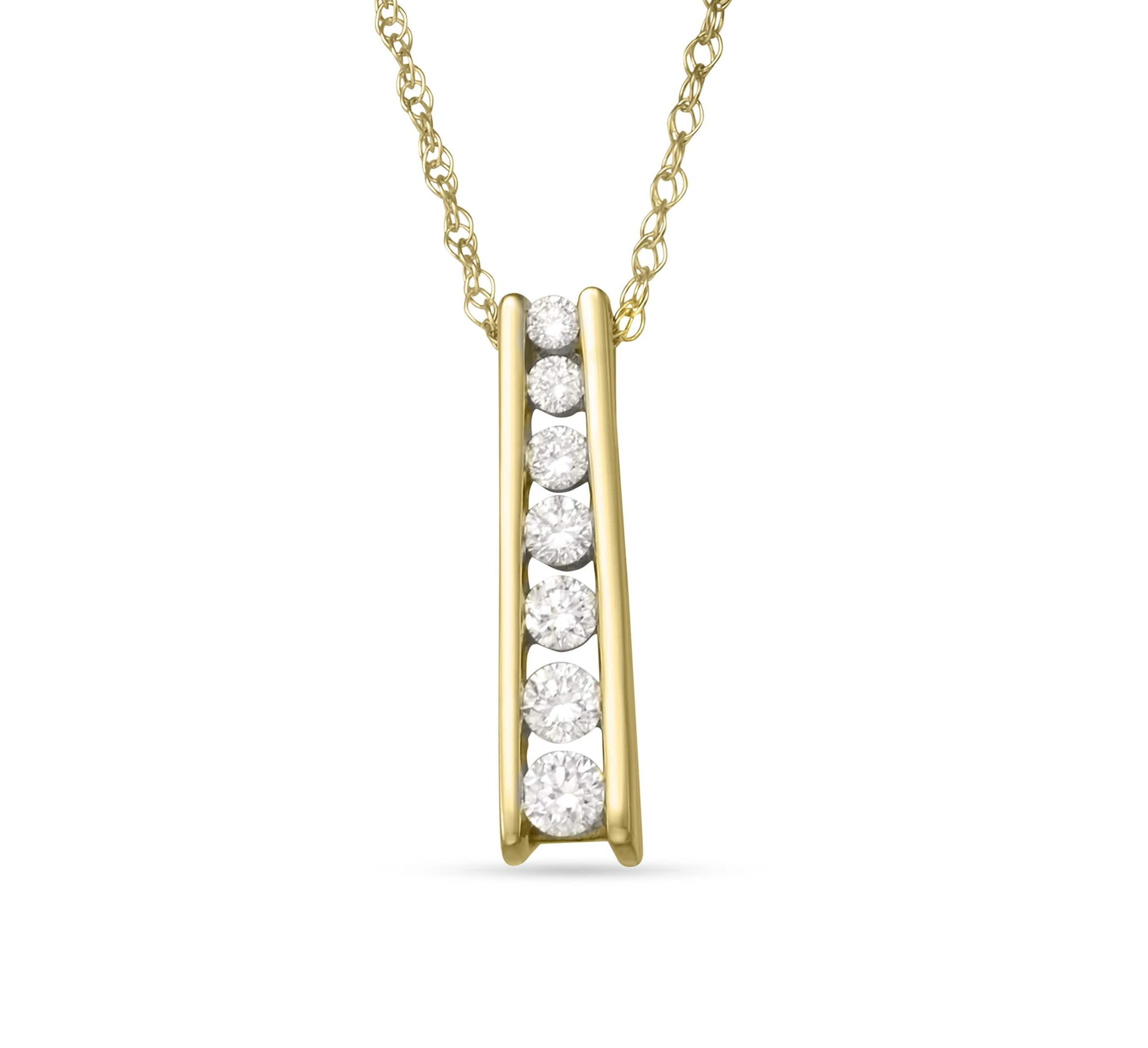 Lab Created 0.20CTTW DIAMOND JOURNEY PENDANT IN 10KY