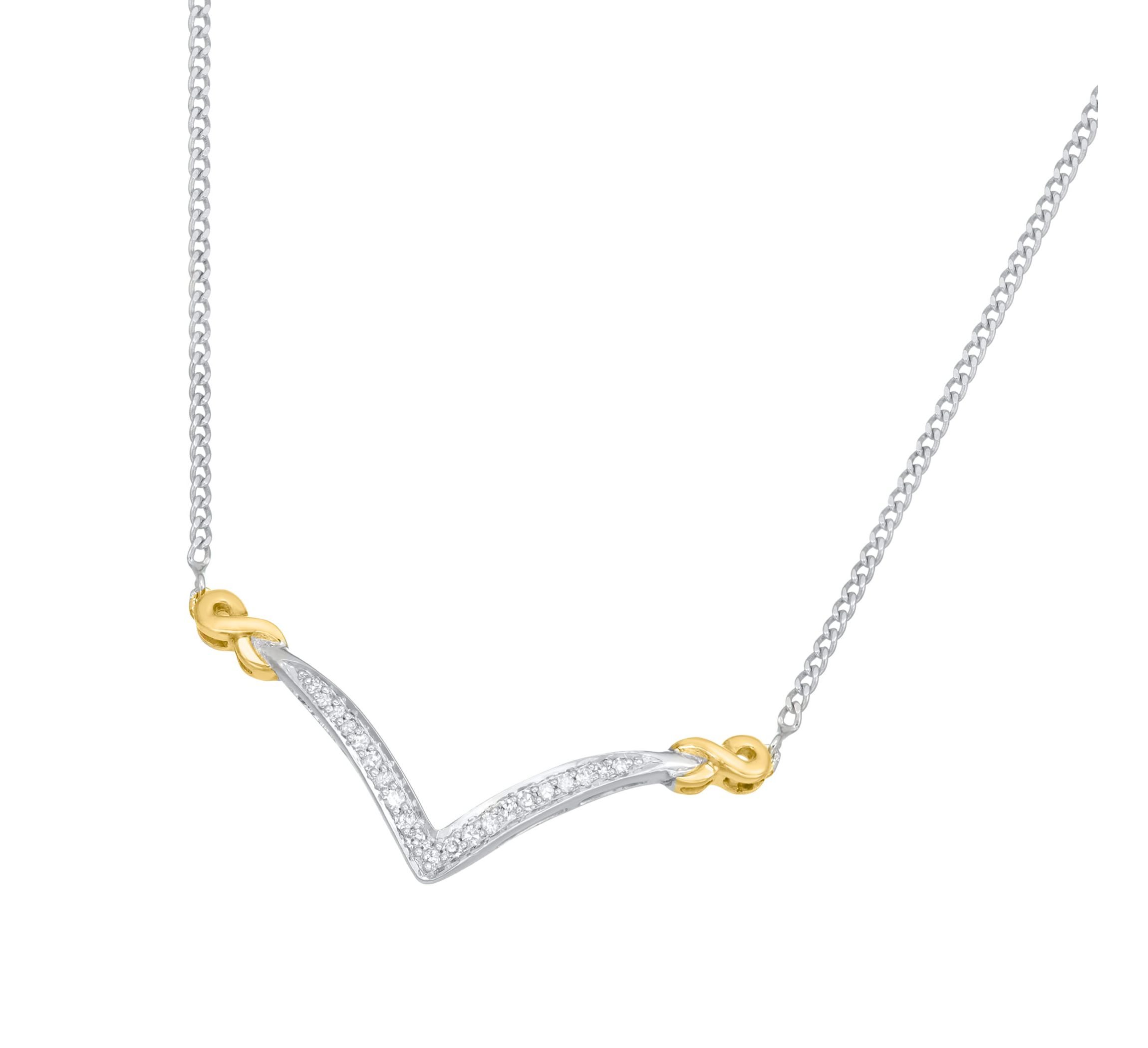 1/6 CTTW Diamond Infinity Shape Pendant in Sterling Silver