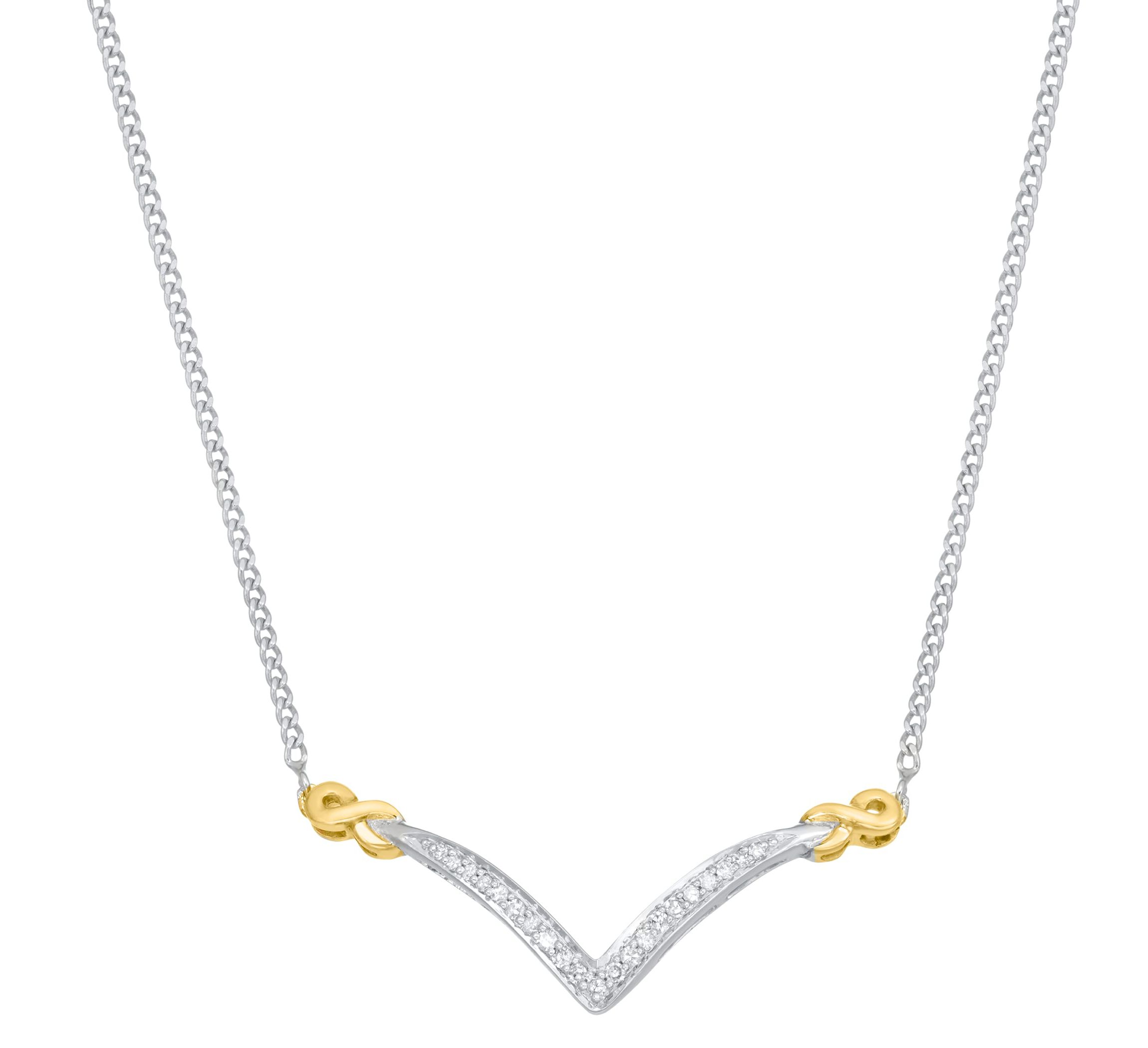 1/6 CTTW Diamond Infinity Shape Pendant in Sterling Silver