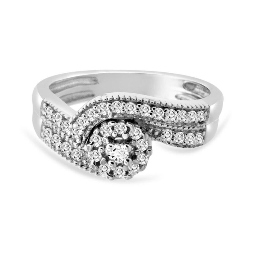 1/3 CTTW White Diamond Bridal Set in 10KW