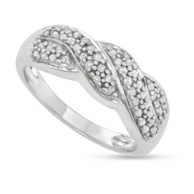 1/4 CTTW 10K WHITE DIAMOND INFINITY RING