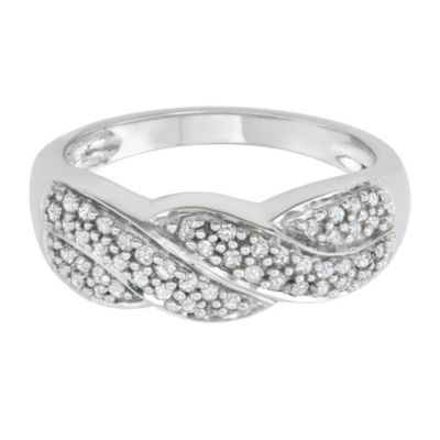 1/4 CTTW 10K WHITE DIAMOND INFINITY RING