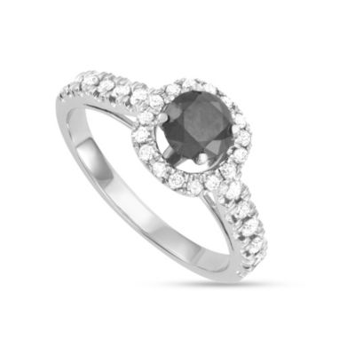 Black Diamond Solitaire Engagement Ring 1.50 CTTW, 65% Off