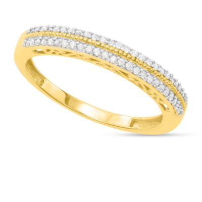 1/5 CTTW WHITE DIAMOND BAND IN 10KT YELLOW GOLD