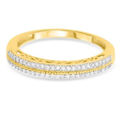 1/5 CTTW WHITE DIAMOND BAND IN 10KT YELLOW GOLD