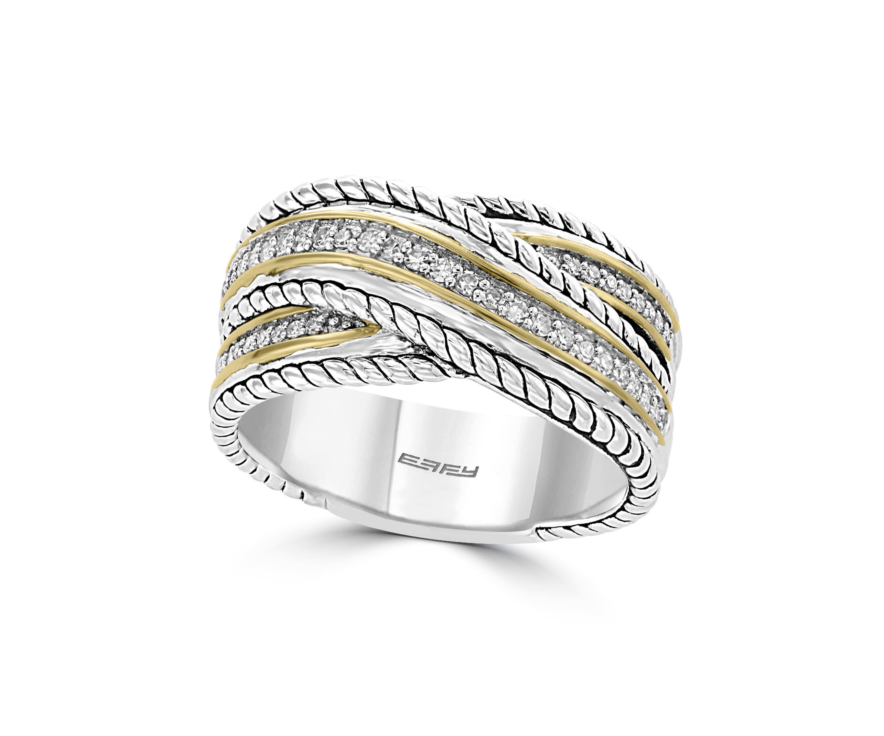 Diamond Ring in Sterling Silver