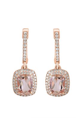 Effy Diamond and Morganite Earrings in 14K Rose Gold -  5400489HEV0T865UT