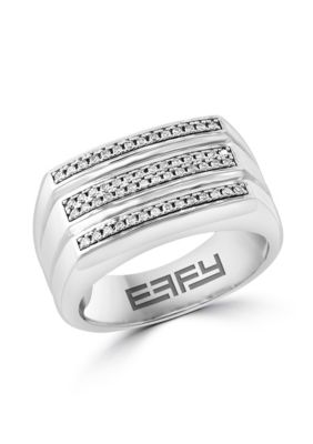 Effy Men's Diamond Pave Ring in Sterling Silver, 10 -  0617892808944