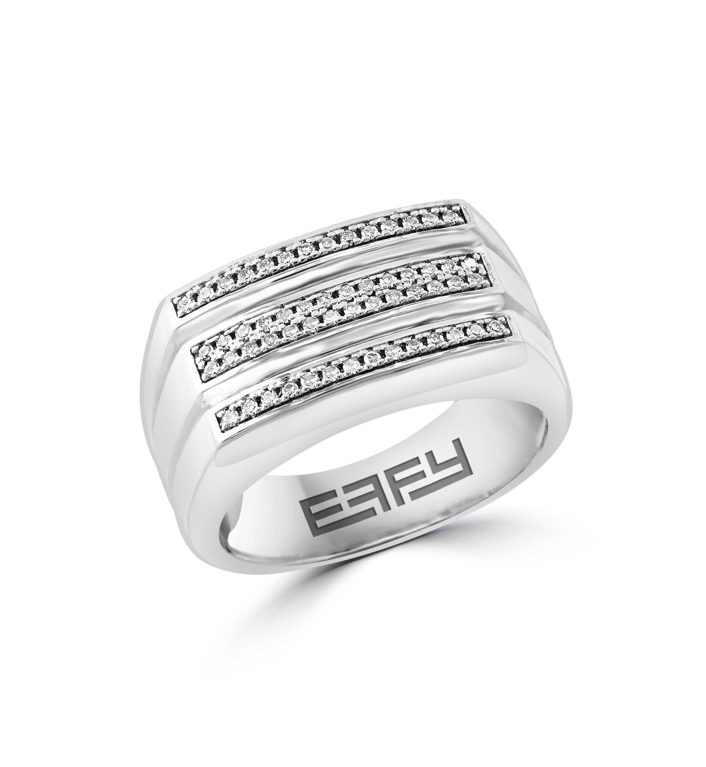 Diamond Pave Ring in Sterling Silver