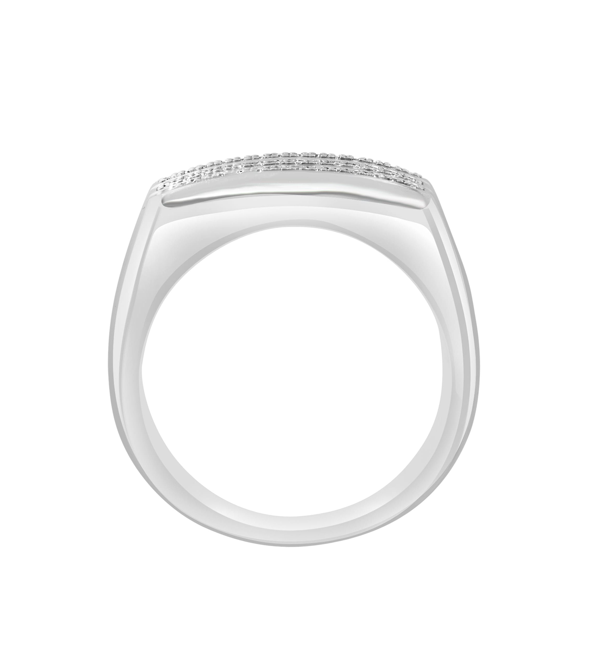 Diamond Pave Ring in Sterling Silver