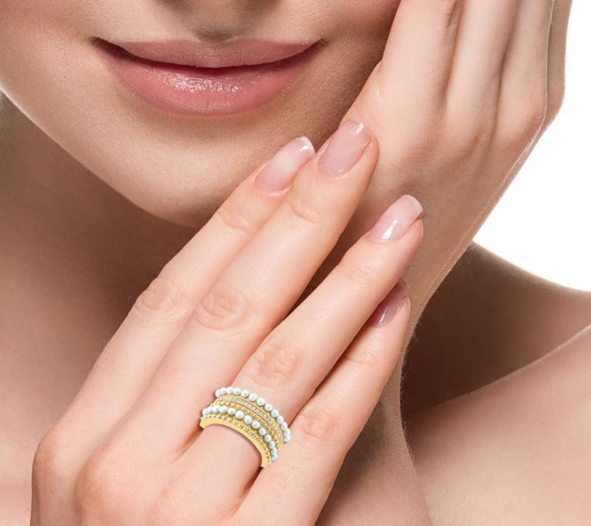 Diamond and Freshwater Pearl Ring in 14K Yellow Gold