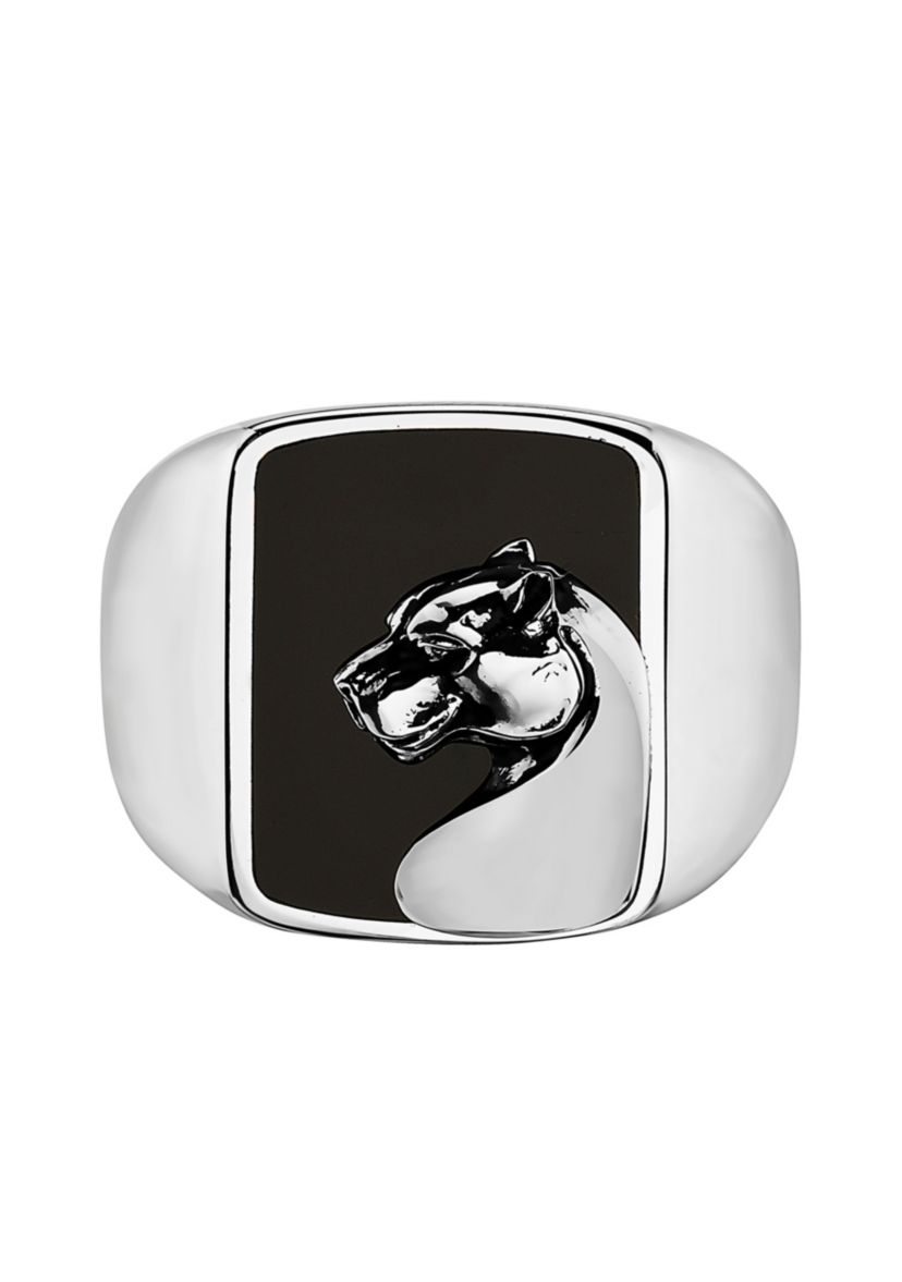 Onyx Ring in Sterling Silver