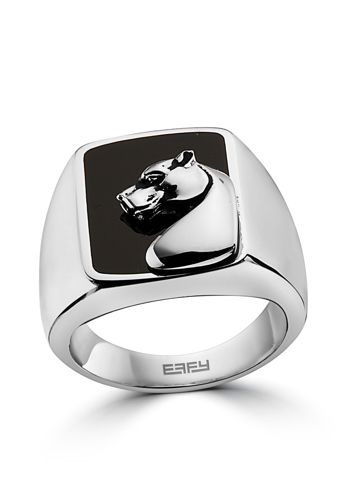 Onyx Ring in Sterling Silver