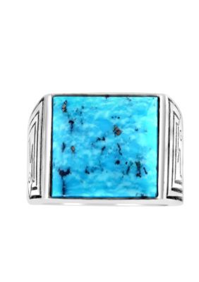 Effy Men's Turquoise Ring in Sterling Silver, 10 -  0617892738302