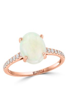 Effy Diamond and Opal Ring in 14K Rose Gold