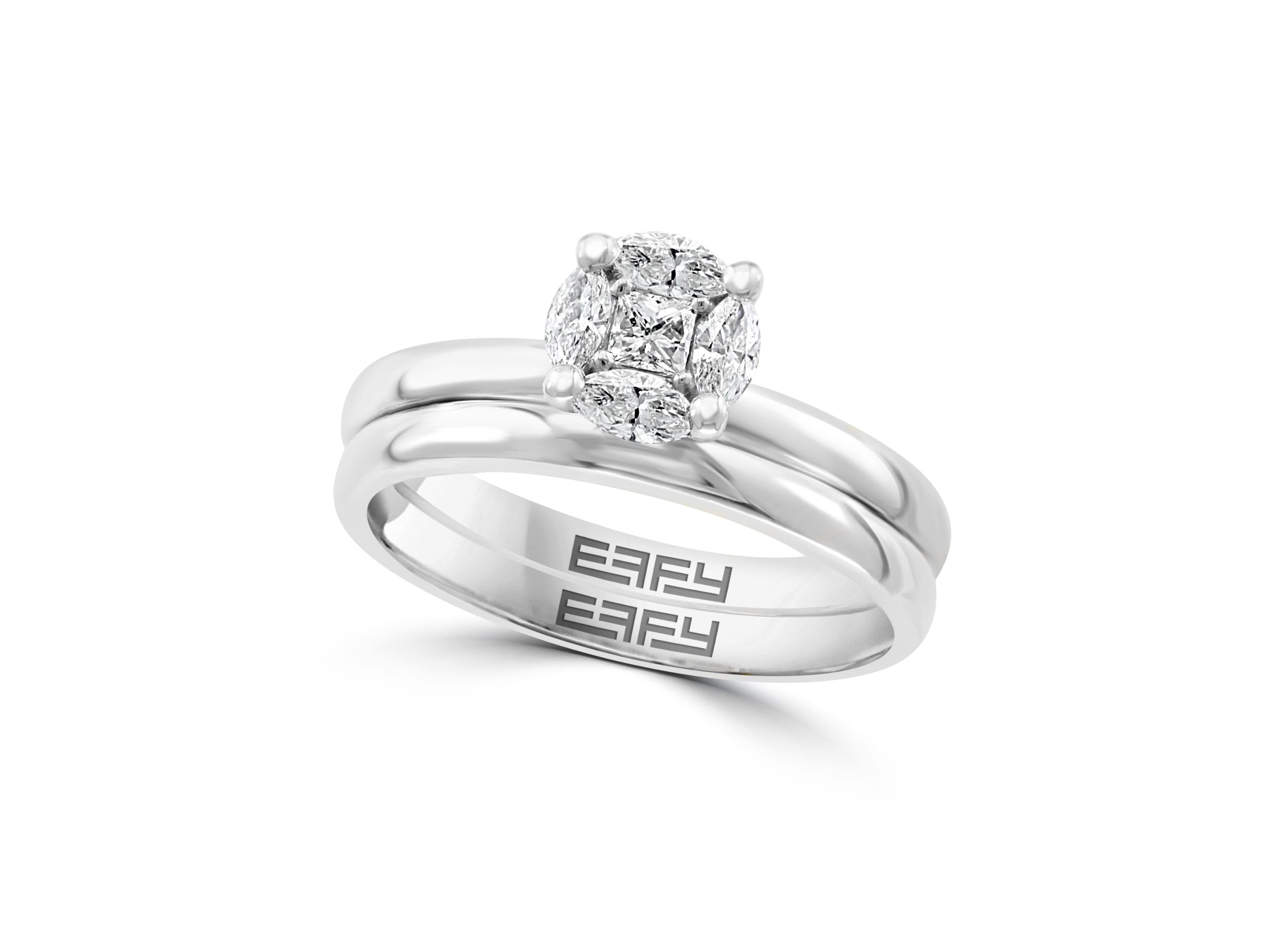 Diamond Ring Set In 14K White Gold