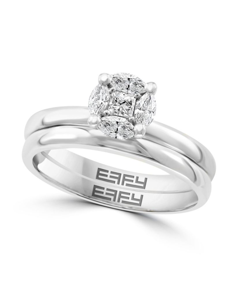 Diamond Ring Set In 14K White Gold