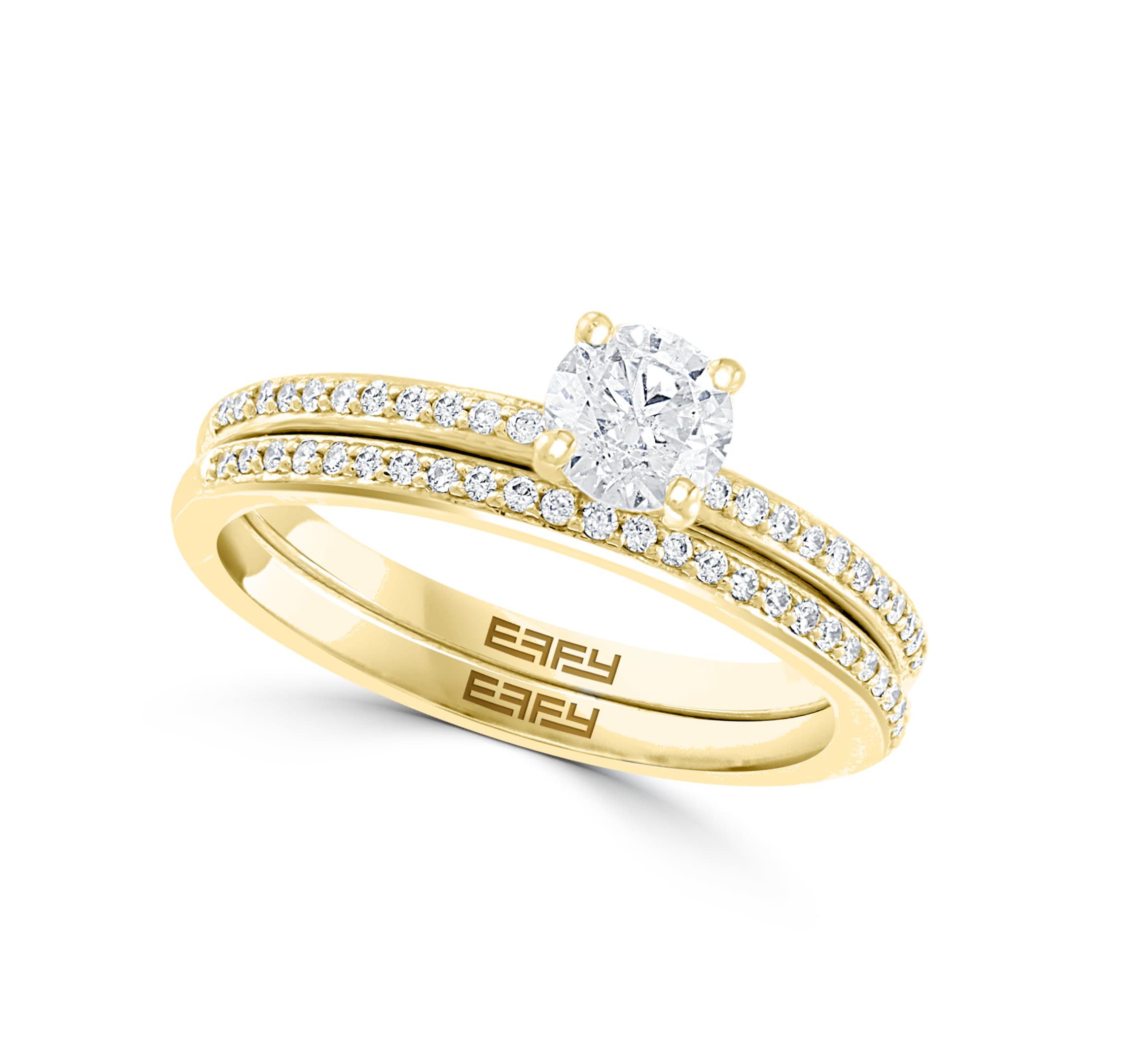 Diamond Ring Set In 14K Yellow Gold