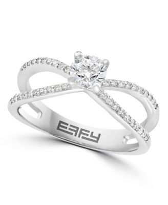 Effy Diamond Ring In 14K White Gold, 7