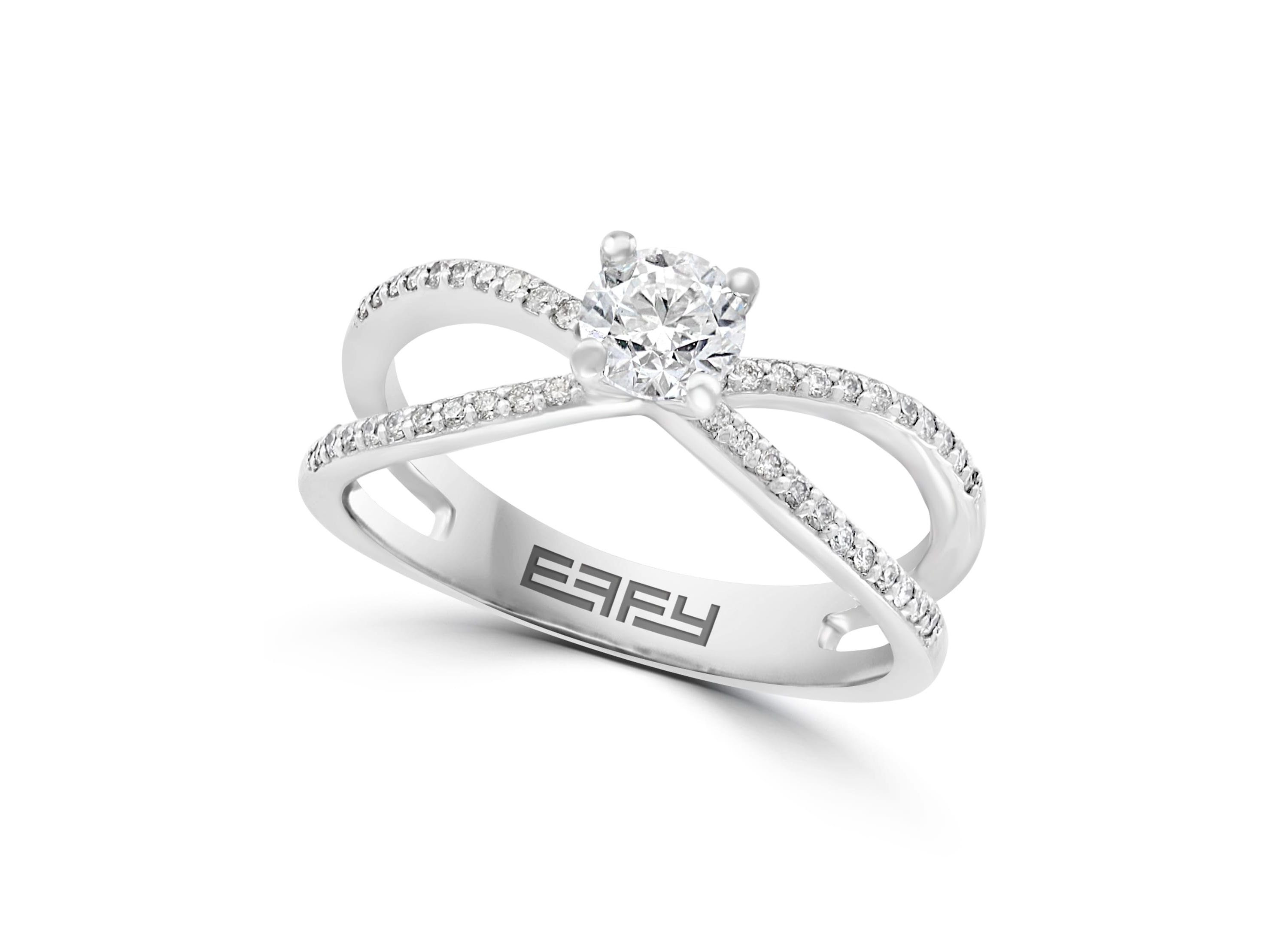 Diamond Ring In 14K White Gold