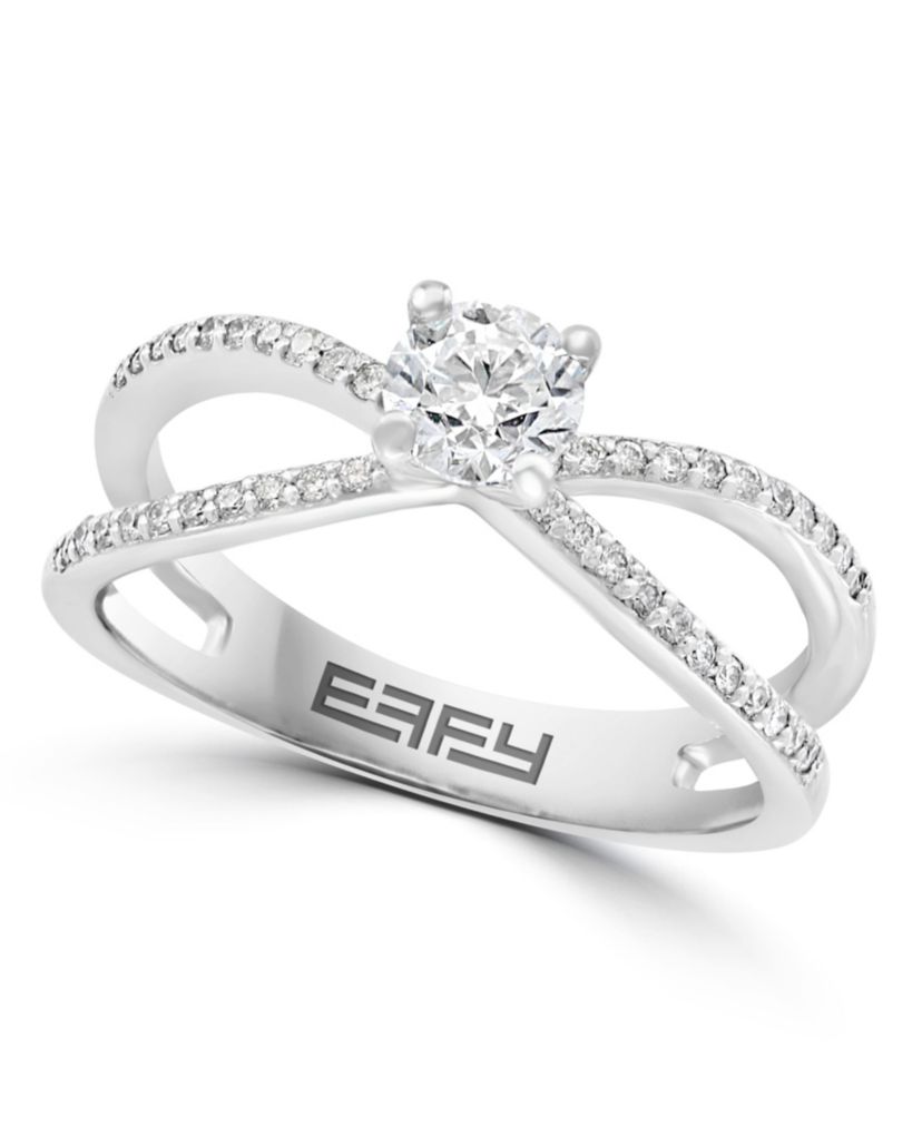 Diamond Ring In 14K White Gold