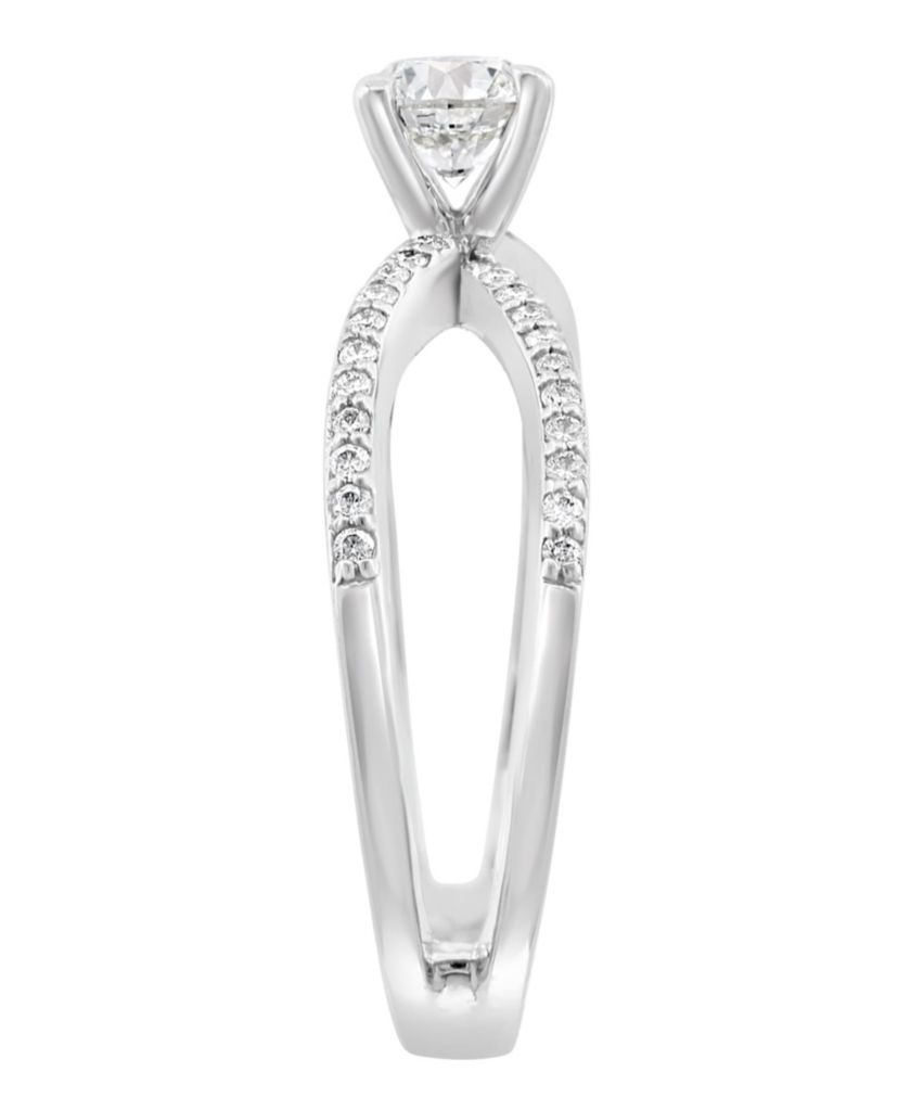 Diamond Ring In 14K White Gold