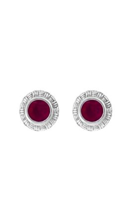 Effy Natural Ruby Earrings In Sterling Silver
