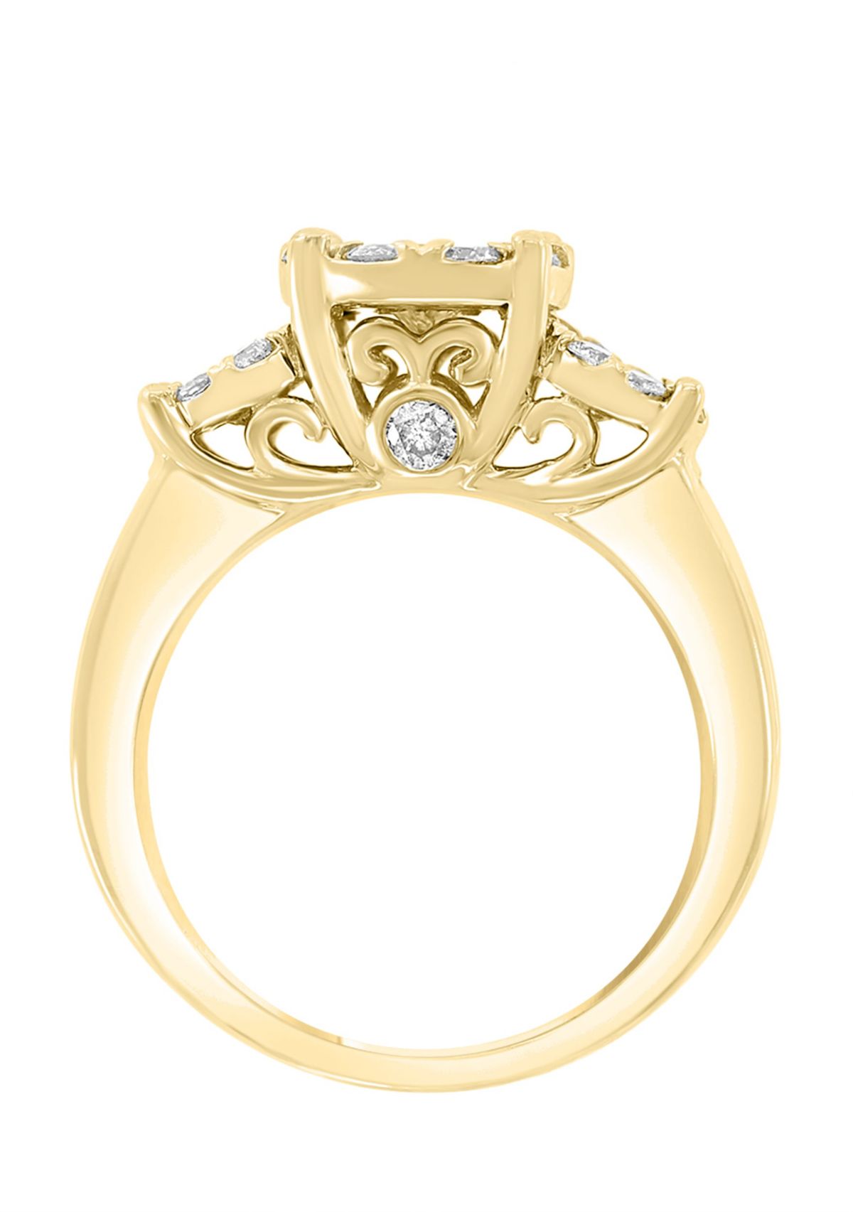 Diamond Ring in 14K Yellow Gold
