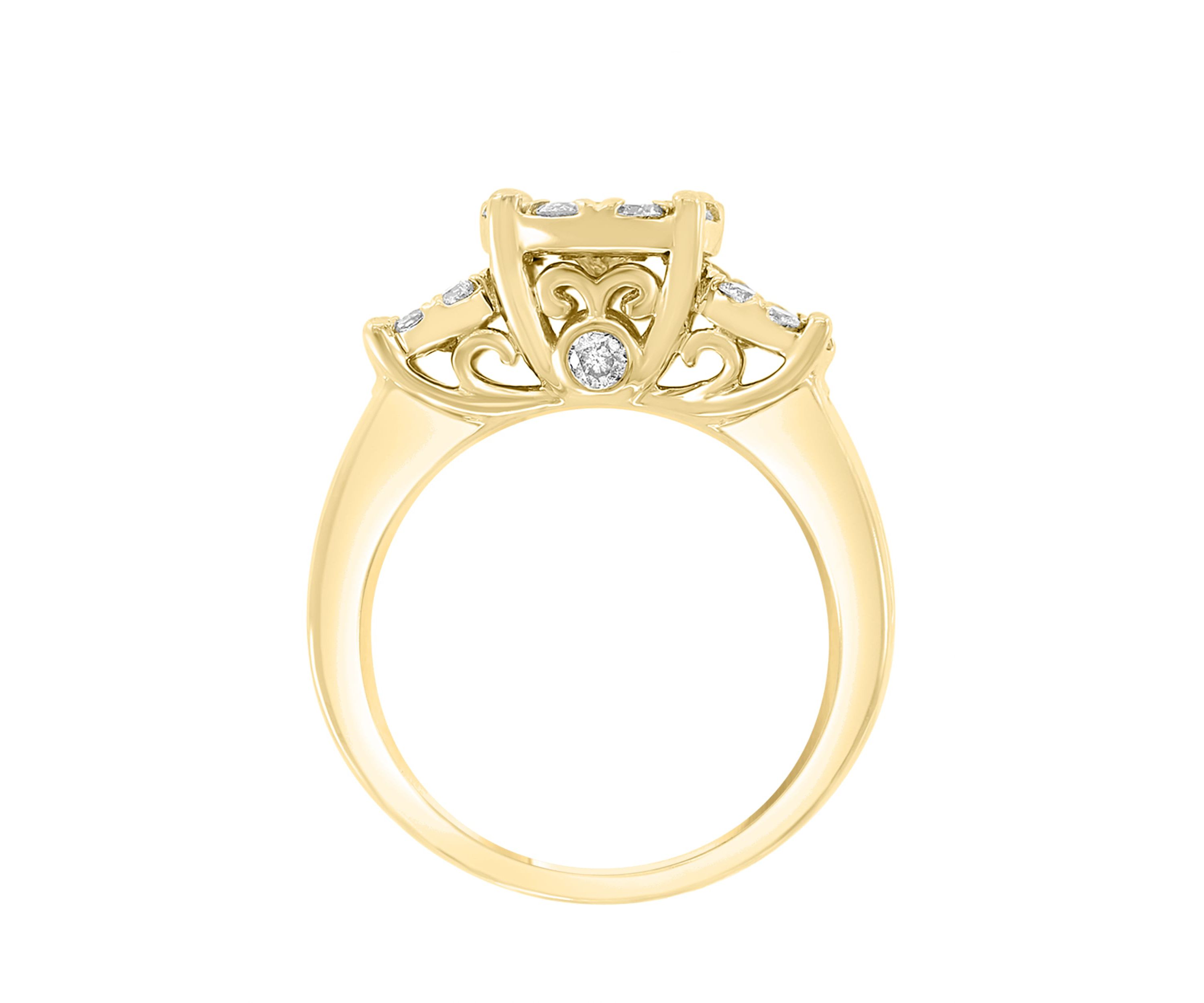 Diamond Ring in 14K Yellow Gold