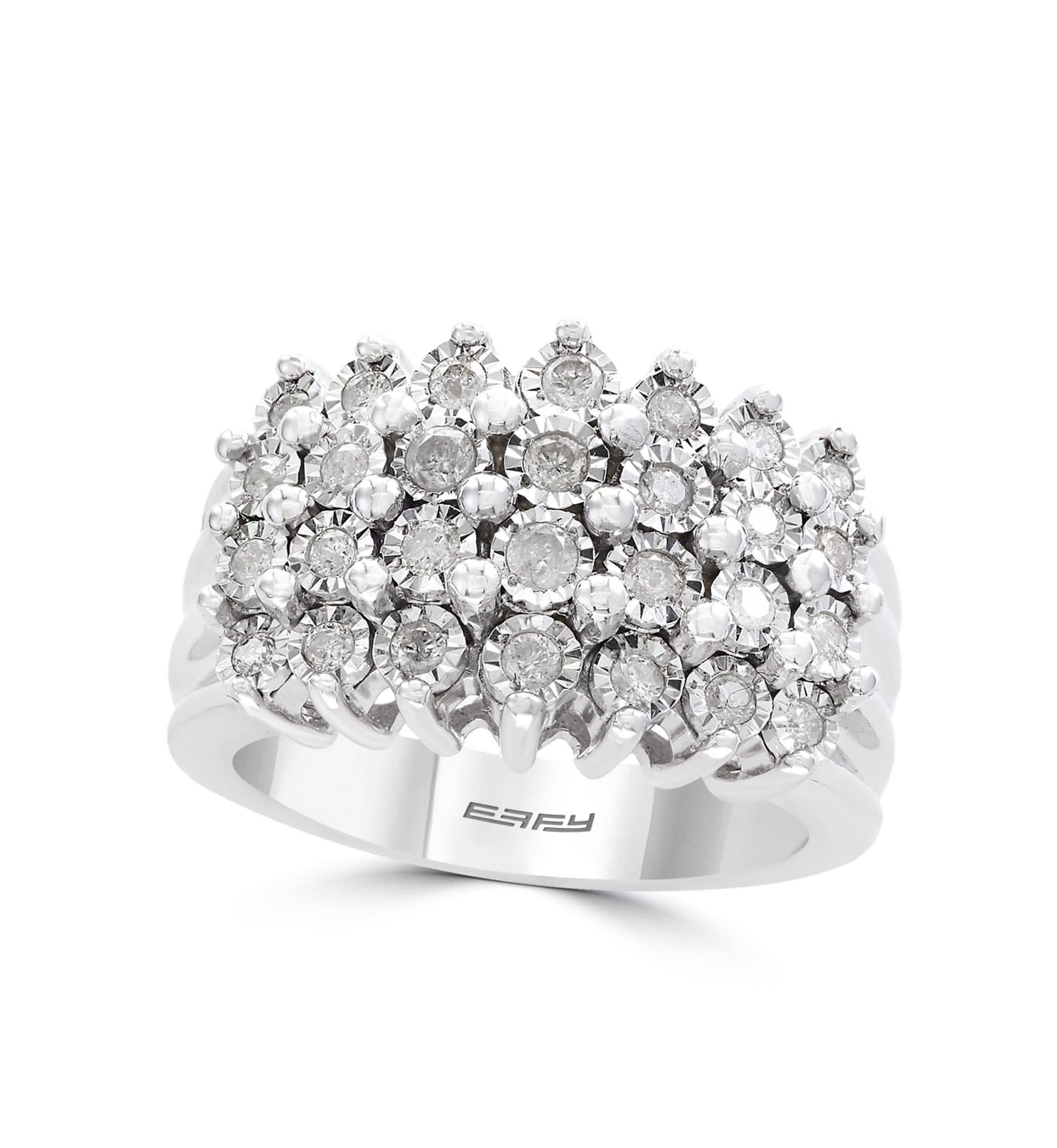 Diamond Ring in Sterling Silver