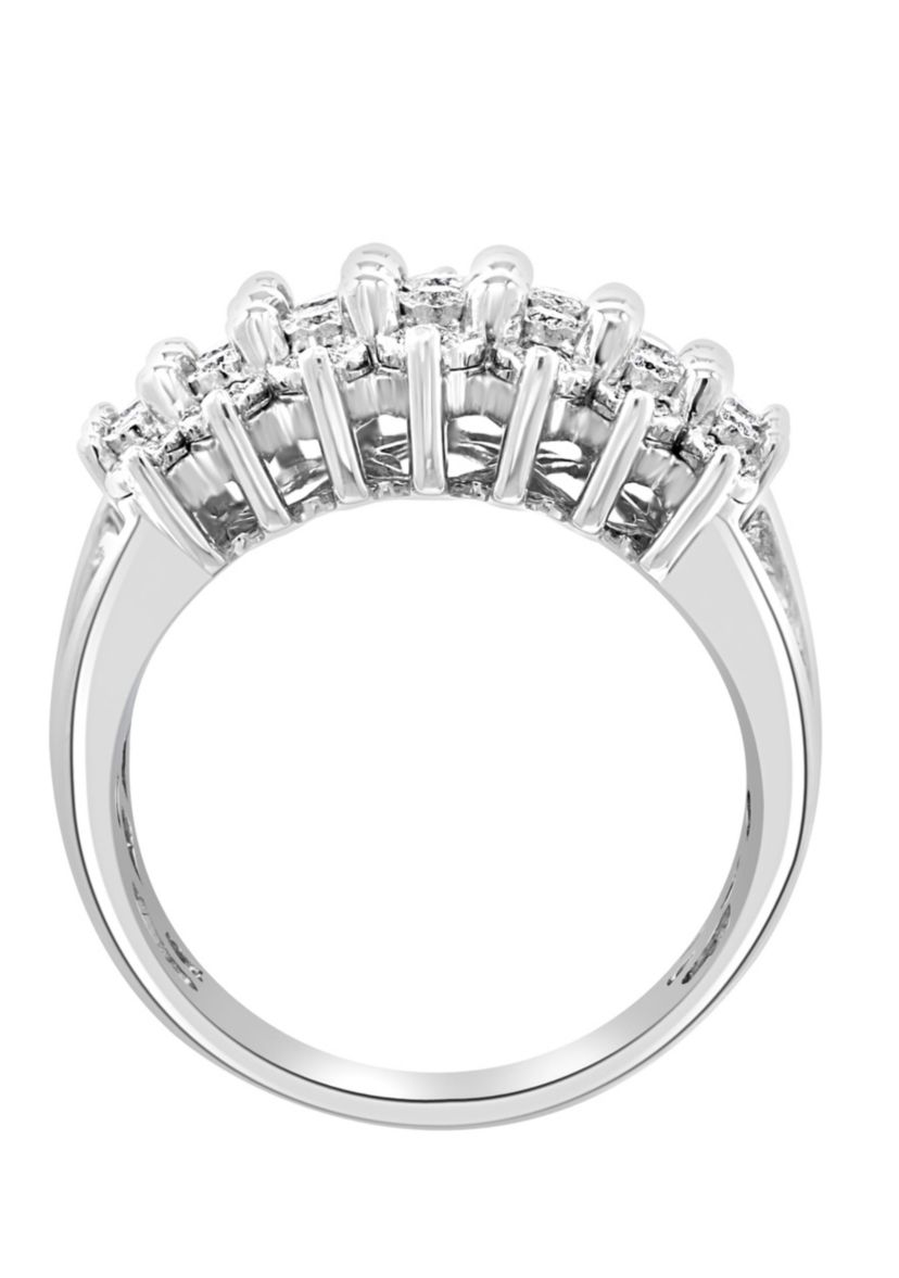 Diamond Ring in Sterling Silver