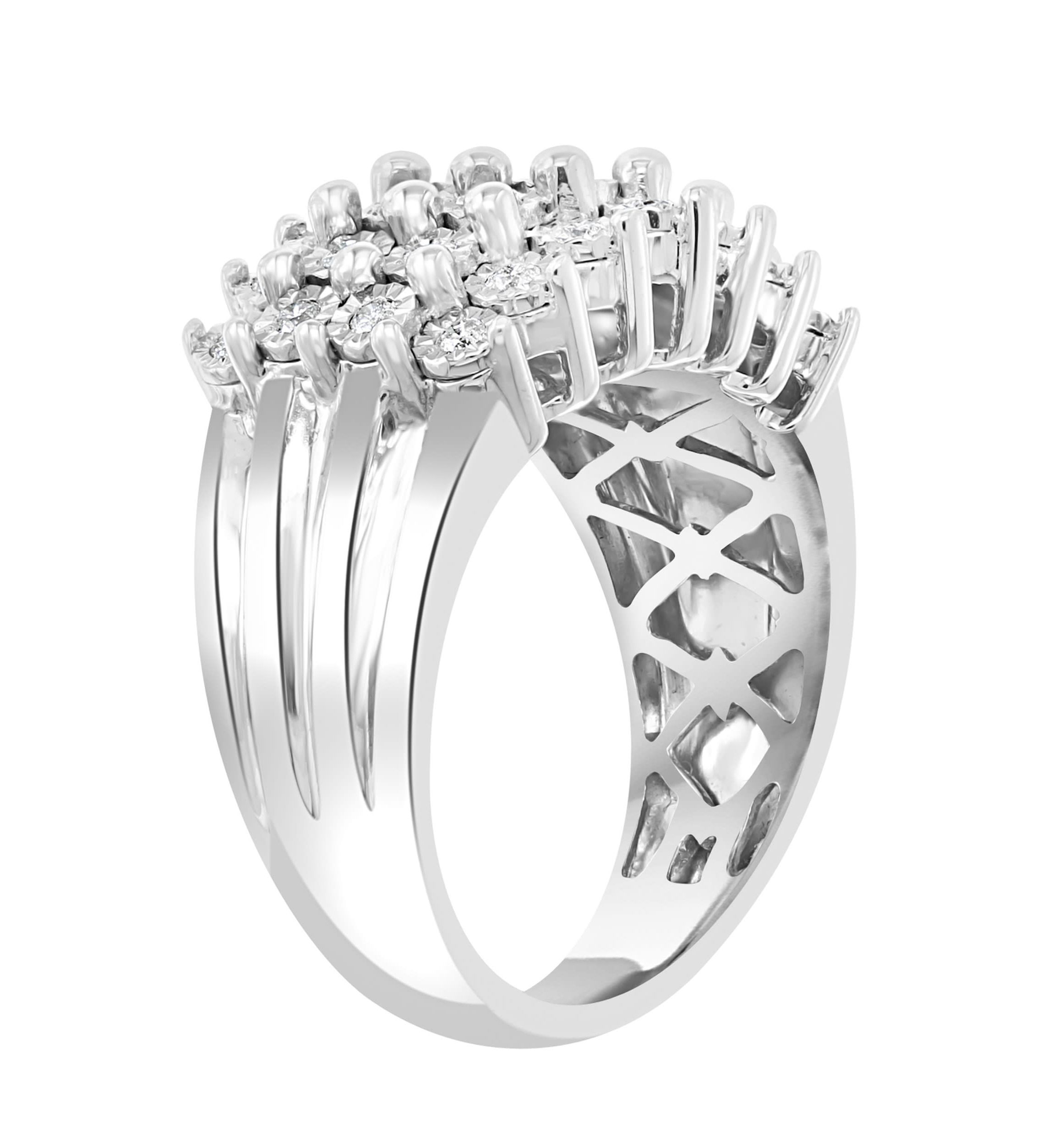 Diamond Ring in Sterling Silver